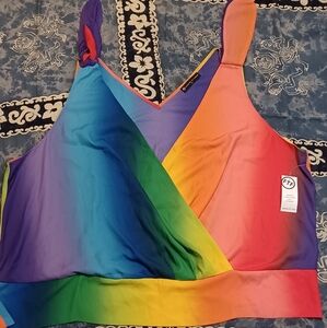 Fashion to Figure Vibrant Blue and Orange Dress